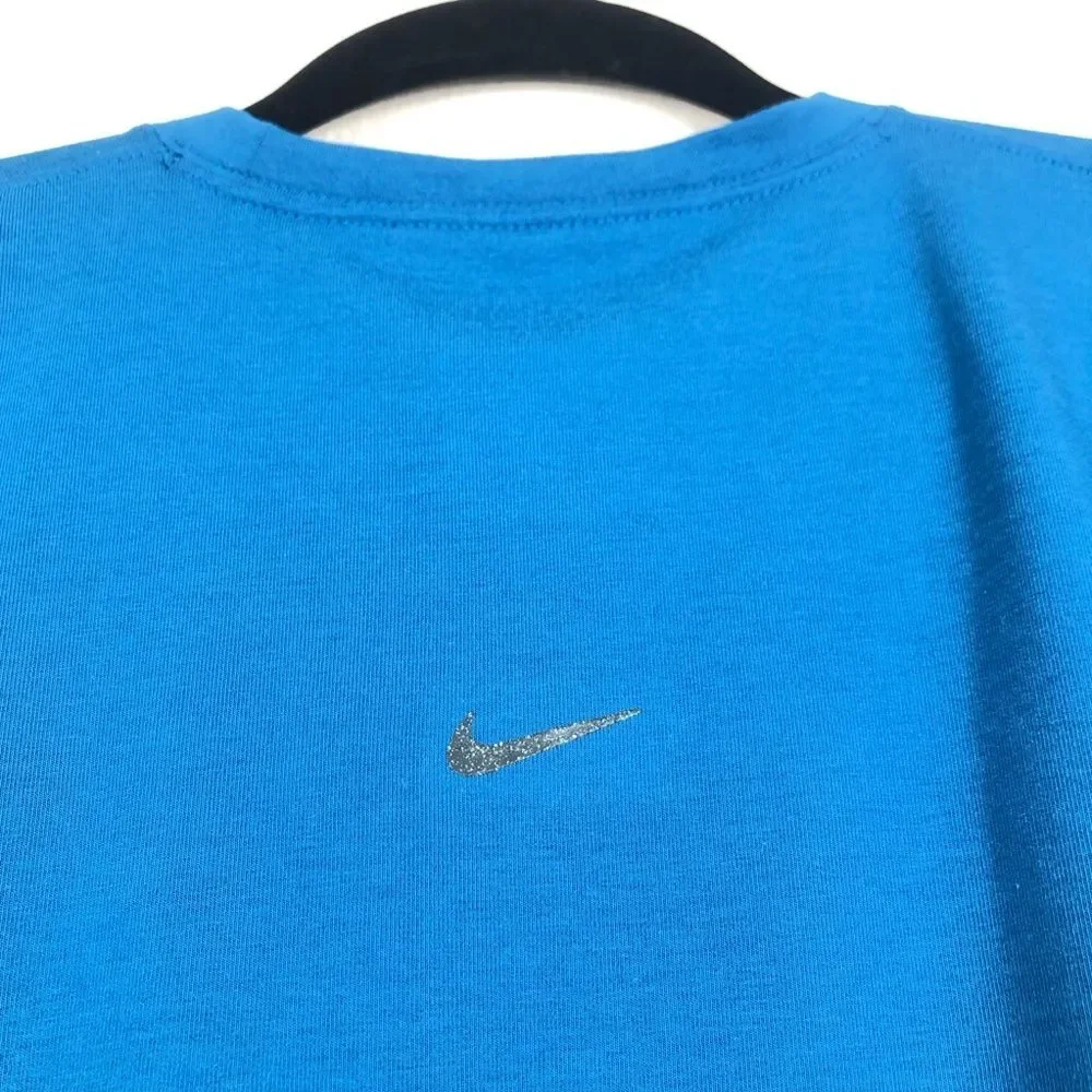 Nike Yoga Women Dry-Fit Fleece Crew Neck Sweatshirt Teal Medium